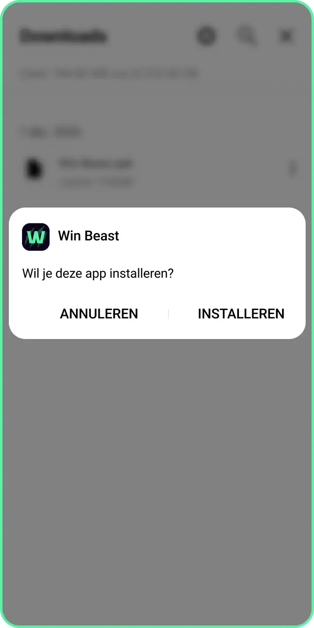 Bevestig de installatie om de Android Aviator app te voltooien.