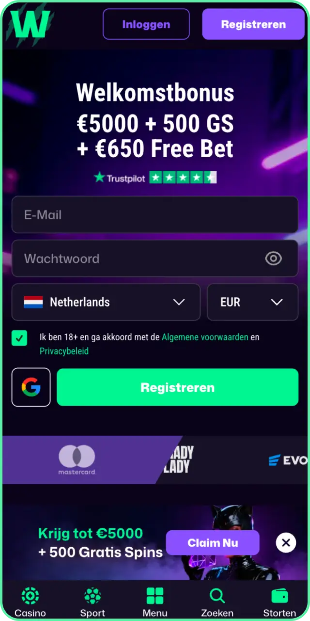 Open de app en log in om direct Android Aviator te spelen.