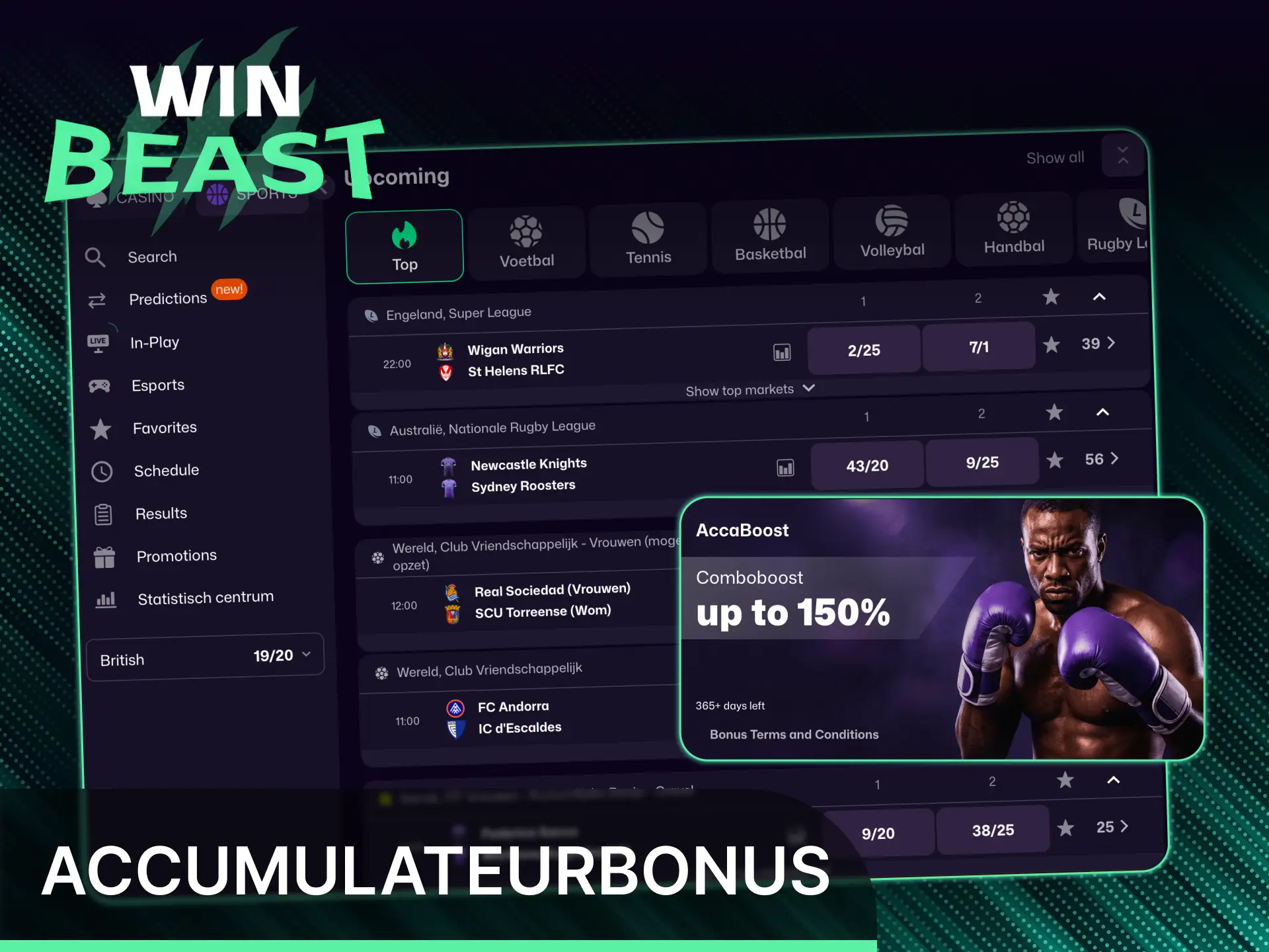 Verhoog je winsten met een slimme accumulateurbonus sportbonussen van Win Beast.