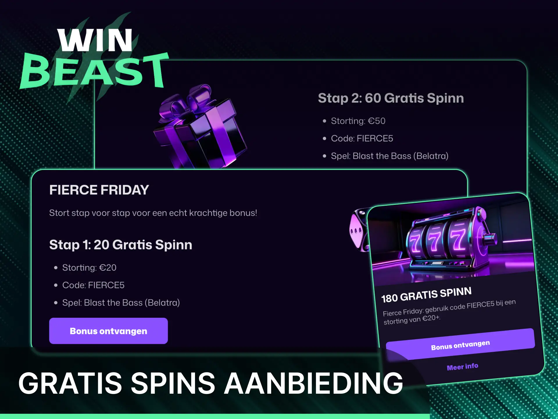 Nu gratis spins aanbieding casinobonussen claimen voor top slots bij Win Beast.