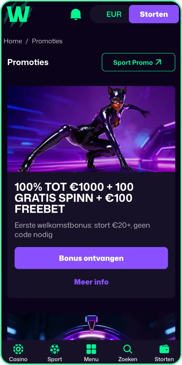 Activeer de bonus en speel meteen jouw favoriete spellen bij Win Beast.