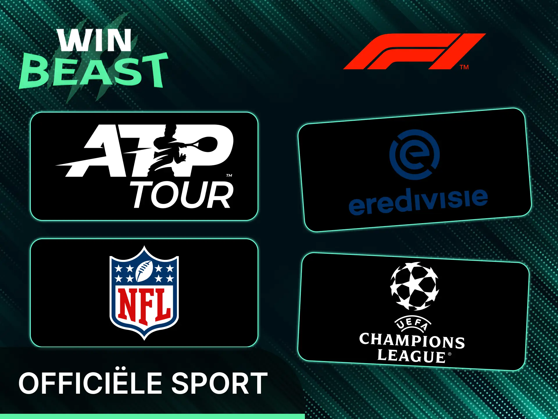 Ontdek de officiële sport- en merkpartners van Win Beast Nederland.