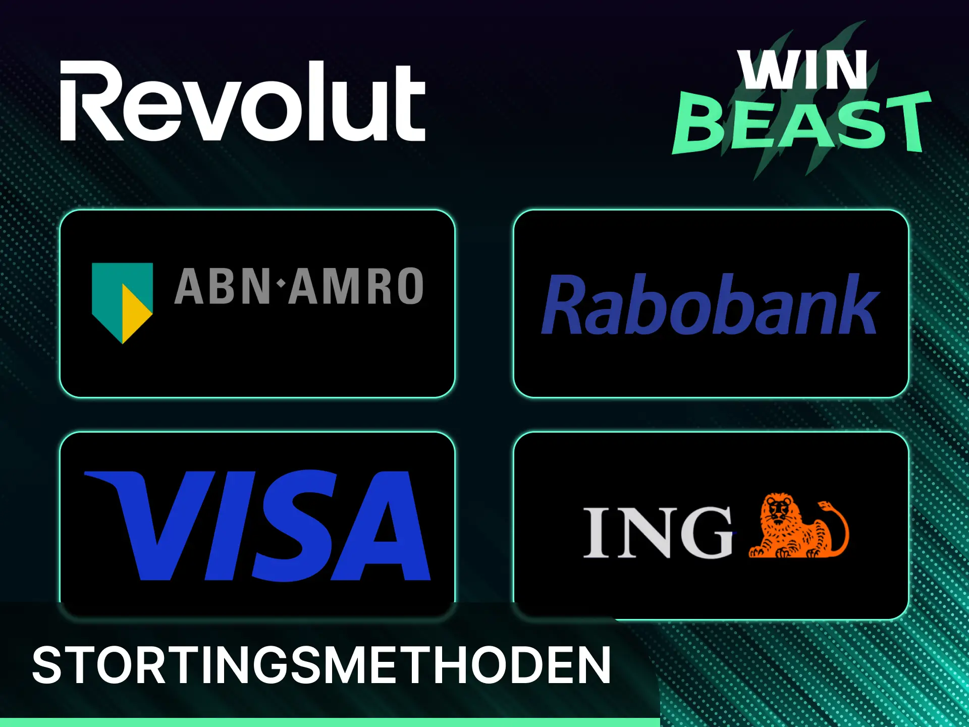 Bekijk de meest populaire stortingsmethoden om geld toe te voegen bij Win Beast.